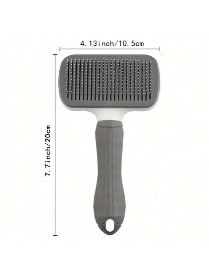 Self-Cleaning Pet Slicker Brush for Dogs & Cats – Detangling & Massage