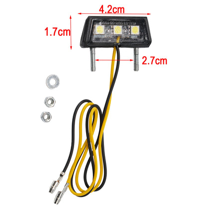 Motorcycle LED License Plate Light – Mini Universal 12V Rear Lamp