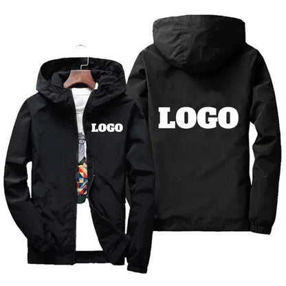 Custom Print Men's Waterproof Windbreaker Jacket – Personalized Hoodie
