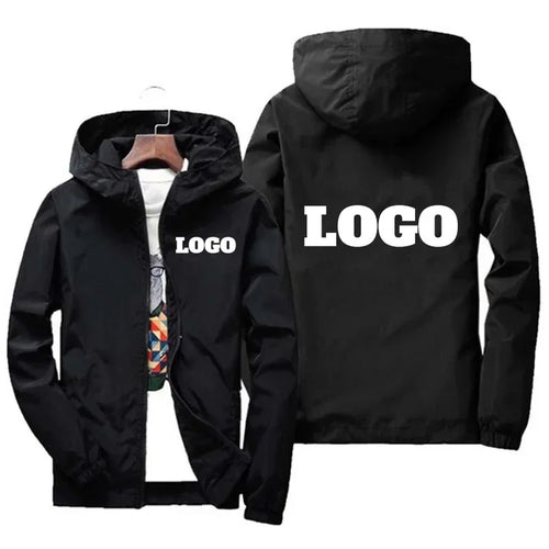 Custom Print Men's Waterproof Windbreaker Jacket – Personalized Hoodie