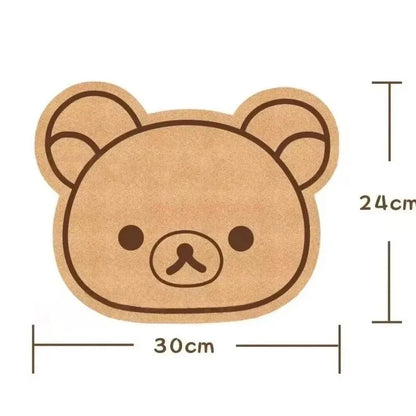 Rilakkuma Bear Felt Wall Panel – Kids Room Decor 9.4x11.8in