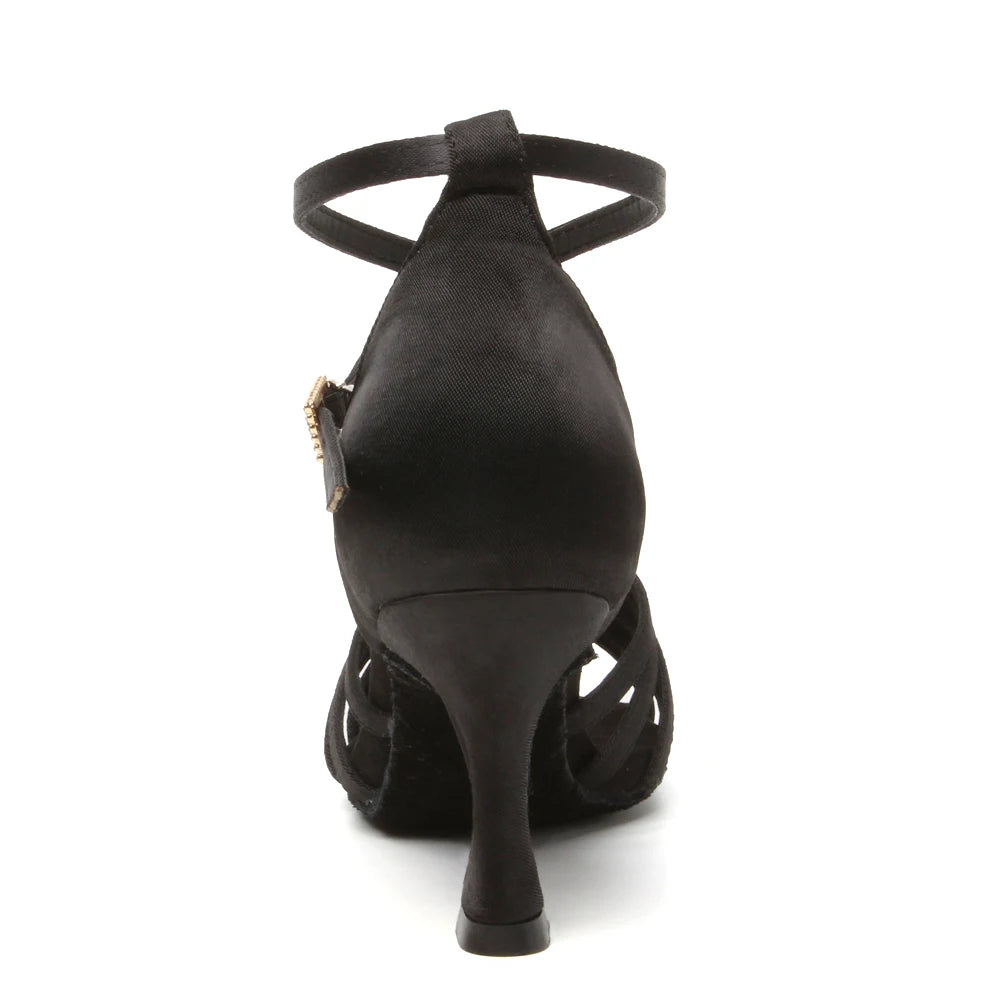 Women's Latin Dance Shoes with Suede Sole & Cuban Heel