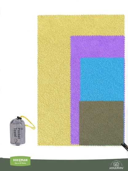 Quick-Dry Outdoor Sports Towel with Carry Pouch – Camping, Hiking, Gym