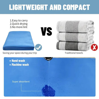 Microfiber Quick-Dry Beach Towel – Lightweight & Absorbent