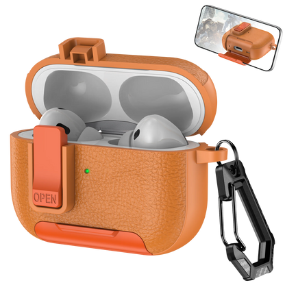 AirPods Case with Phone Holder Clip & Carabiner – Fits AirPods 1/2/3/Pro/Pro 2/Pro 3/4