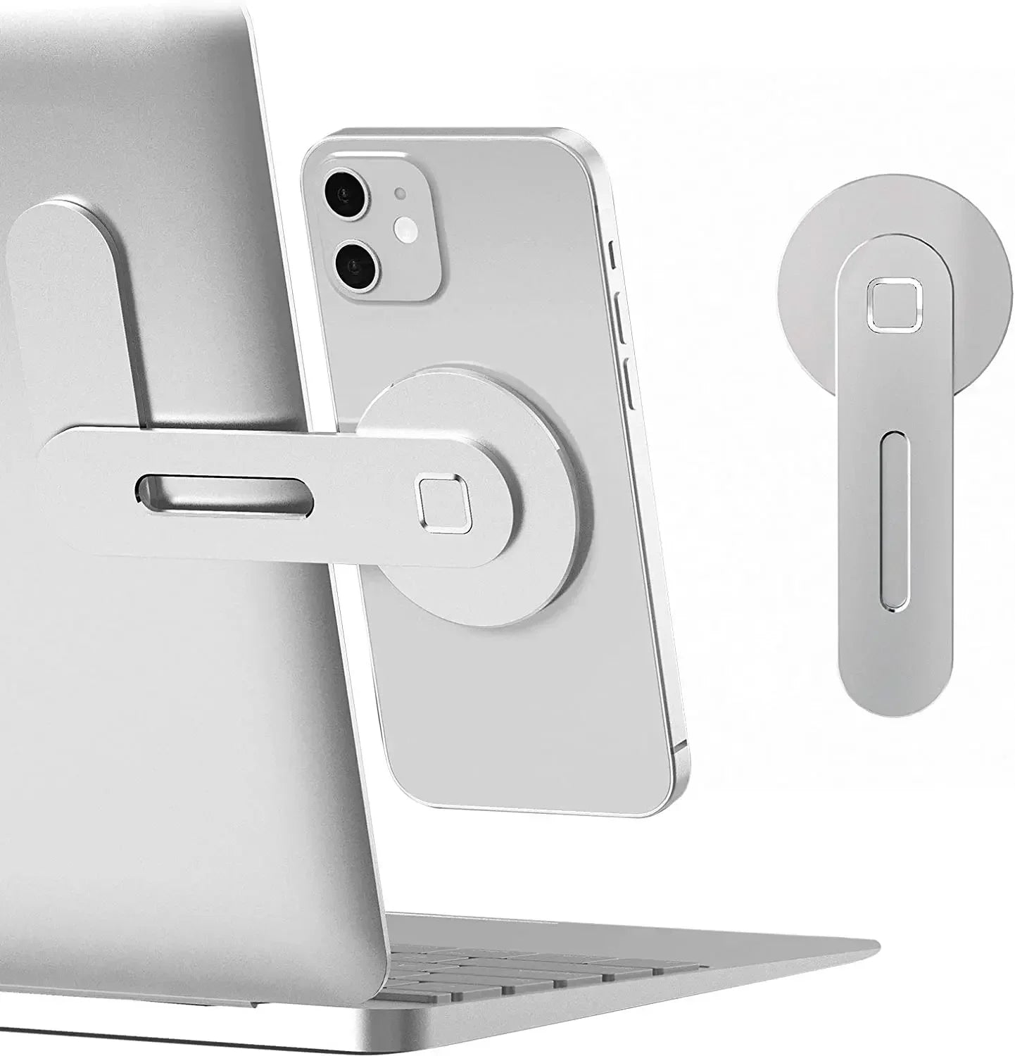 Magnetic Phone Holder for Laptop & Monitor – Slim Foldable Side Mount