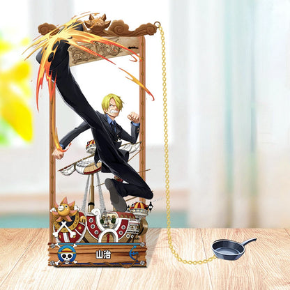 One Piece Cartoon Character Metal Bookmark