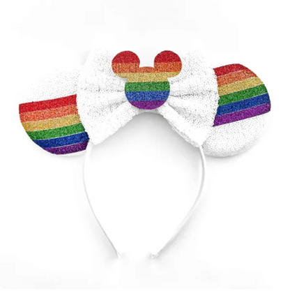 Mouse Ears Headband with Sequins & Bow – Kids & Adults