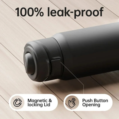 Insulated Water Bottle with Magnetic Phone Holder & Bounce Lid