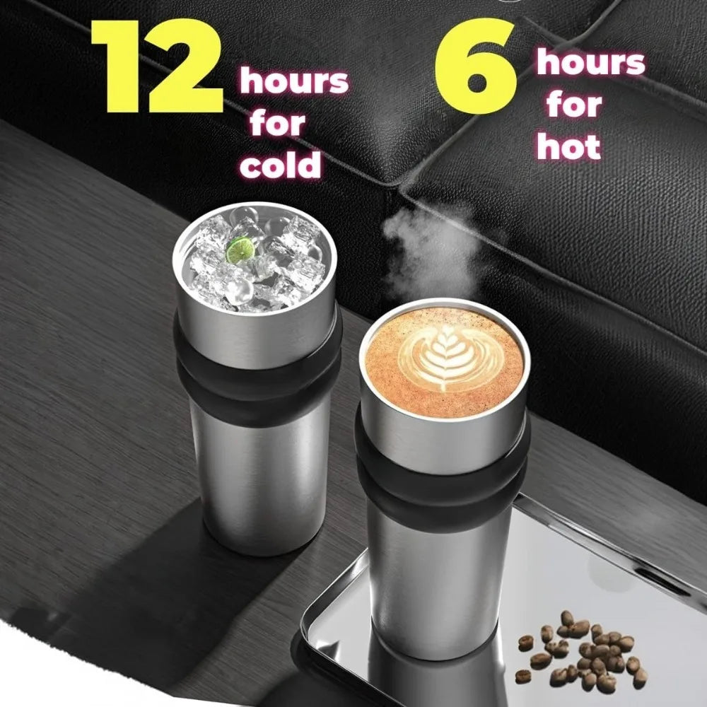 Stainless Steel Travel Thermos with Straw Lid – 700ml (23oz)