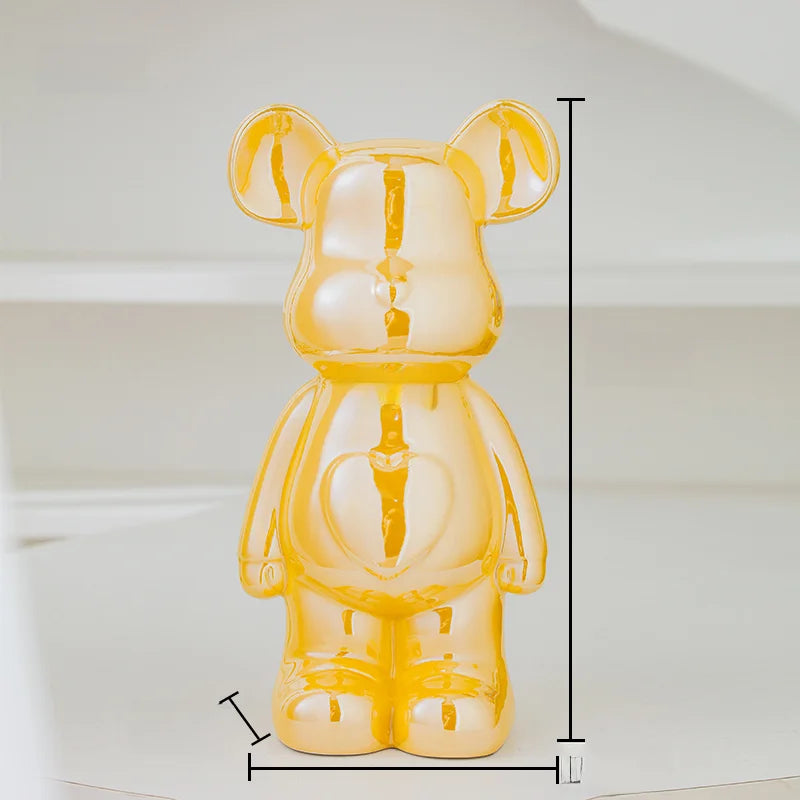 Bear Brick Ceramic Statue – Aesthetic Home Decor Figurine
