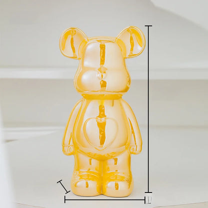 Bear Brick Ceramic Statue – Aesthetic Home Decor Figurine