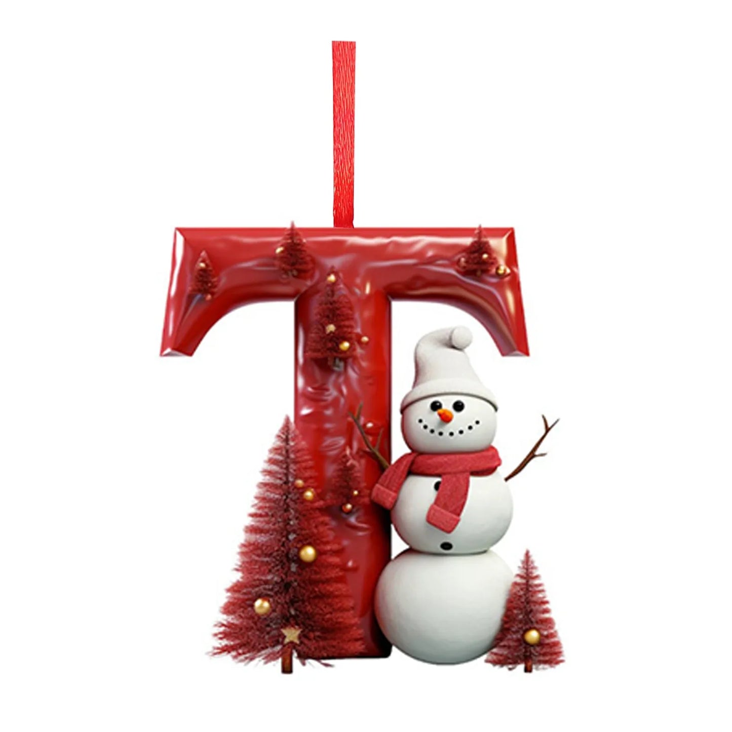 Acrylic Letter Christmas Tree Ornament – All 26 Letters