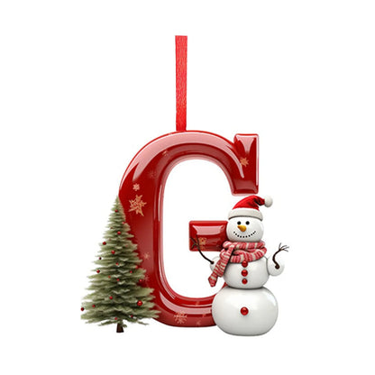 Acrylic Letter Christmas Tree Ornament – All 26 Letters