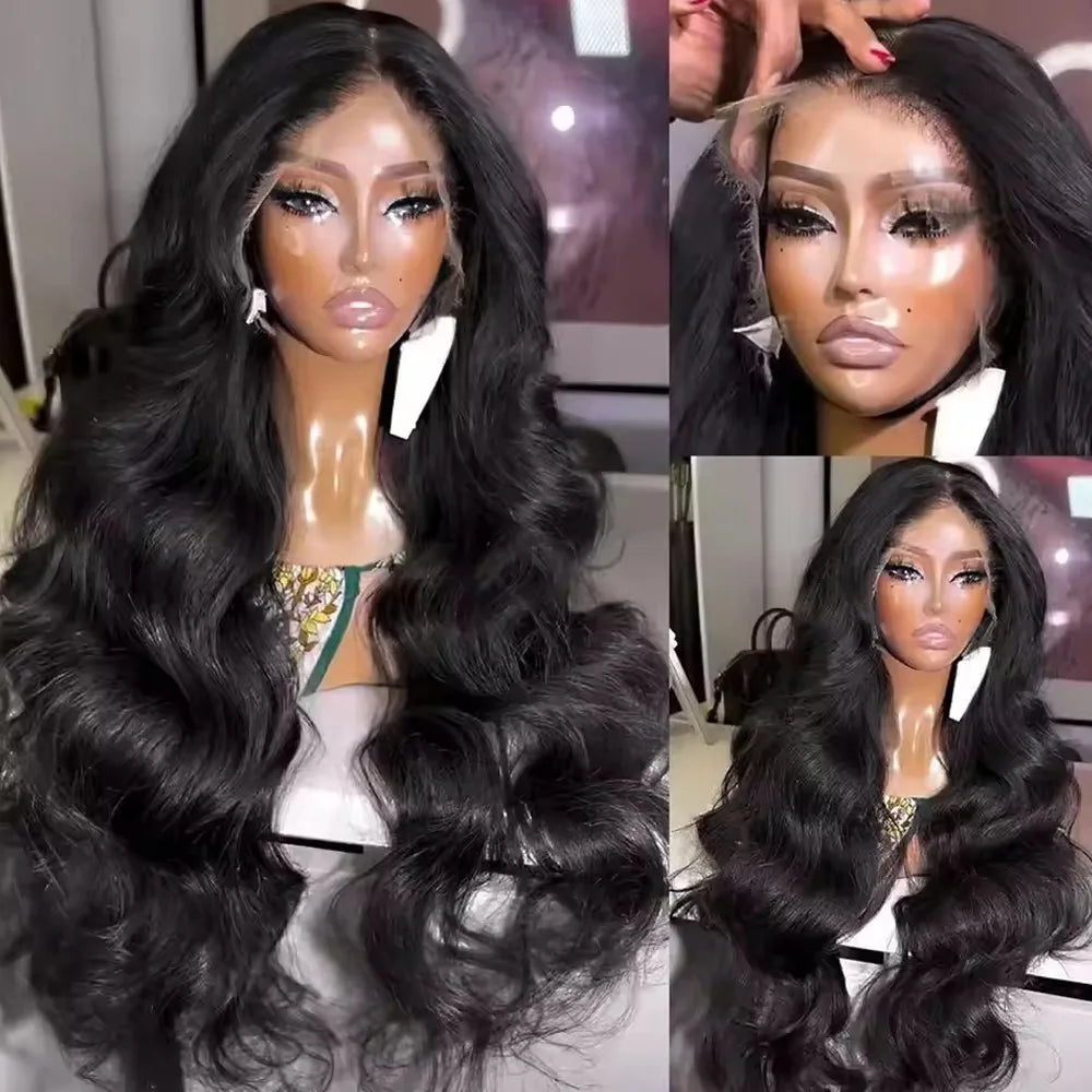 Body Wave Human Hair Lace Front Wig 200% 250% Density Glueless