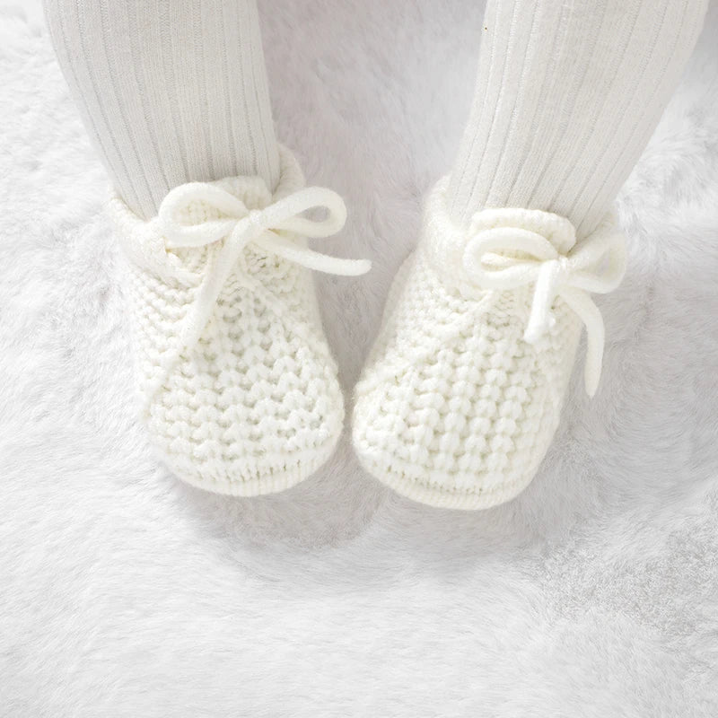Baby Knit Booties – Soft Sole Anti-Slip First Walker Shoes 0-18M