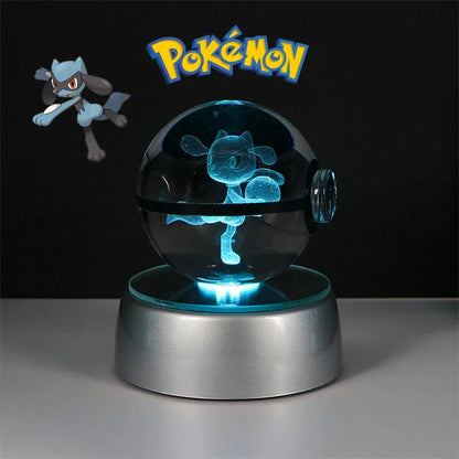 Pokémon 3D Crystal Ball Figure with LED Light Base