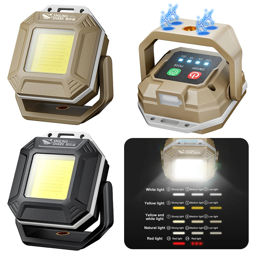 COB LED Inspection Work Light – Rechargeable Magnetic Flashlight