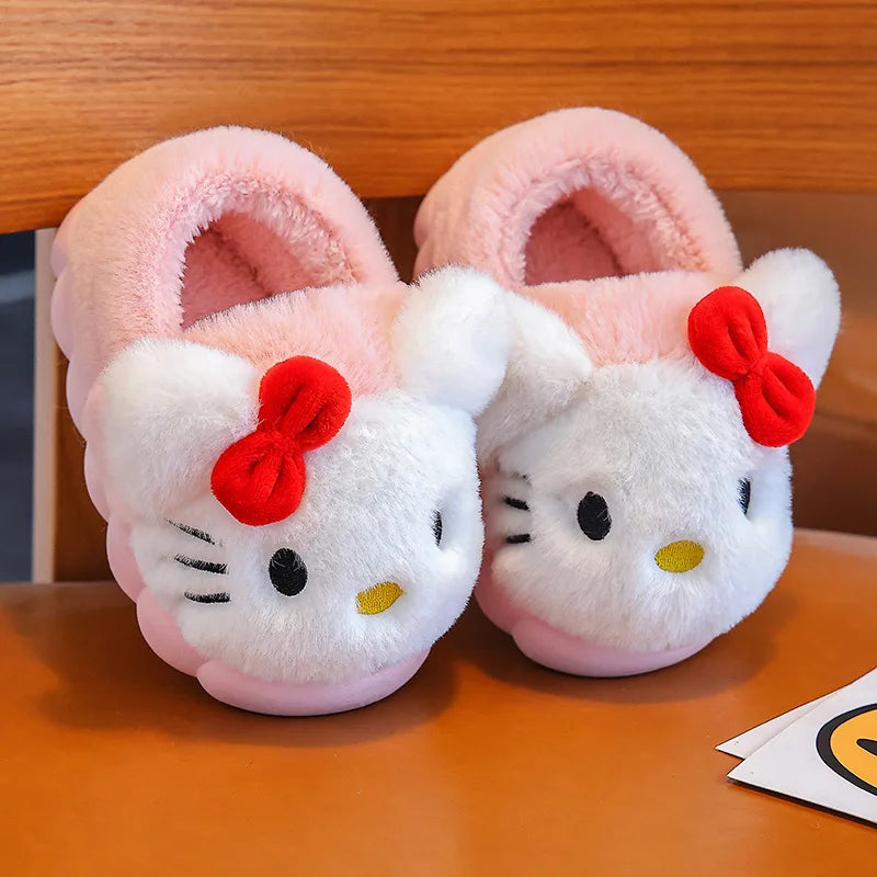 Pikachu Kids Plush Slippers – Soft Sole Non-Slip Warm