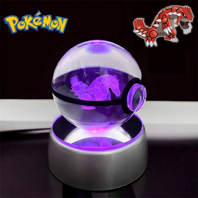 Pokémon 3D Crystal Poké Ball Night Light with LED Base