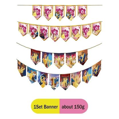 Beauty and the Beast Party Supplies – Disney Princess Birthday Decorations Set