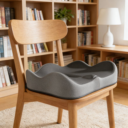 Ergonomic Seat Cushion – Coccyx & Lumbar Support for Office, Home & Students