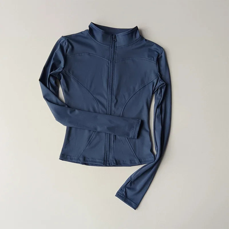 Women's Slim Fit Full-Zip Athletic Jacket – Quick Dry Activewear