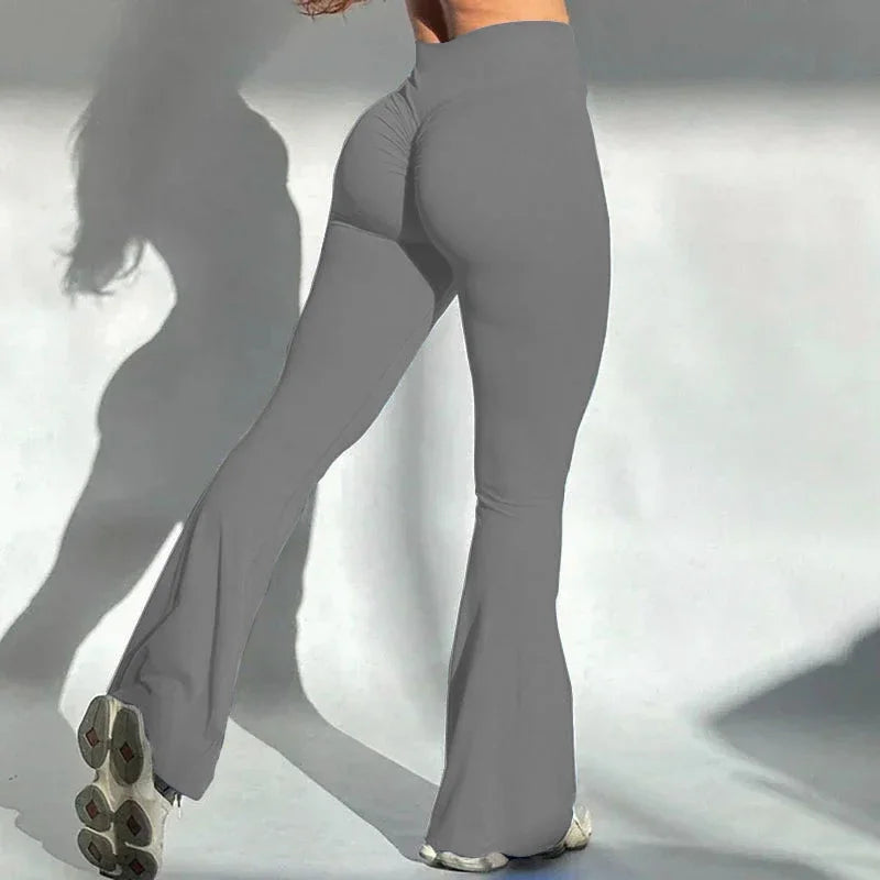 Butt Lifting Scrunch Flare Leggings – Women's High Waist Yoga Pants