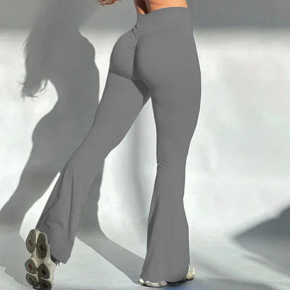 Butt Lifting Scrunch Flare Leggings – Women's High Waist Yoga Pants