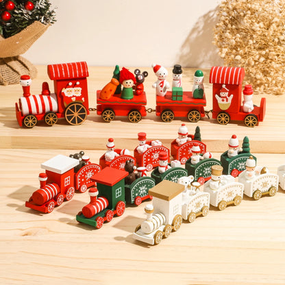 Christmas Wooden Train Decoration – Festive Holiday Ornament