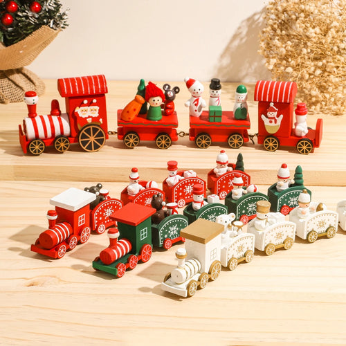 Christmas Wooden Train Decoration – Festive Holiday Ornament