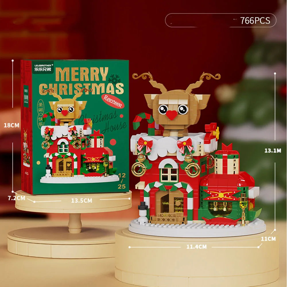 Christmas Micro Building Blocks Set – Santa, Reindeer & More