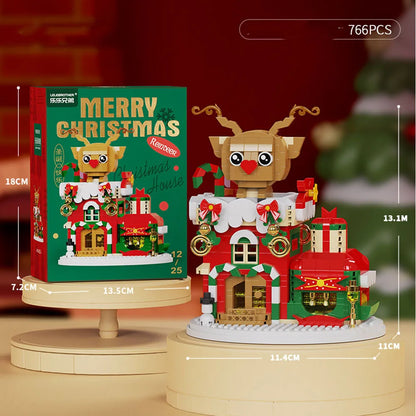 Christmas Micro Building Blocks Set – Santa, Reindeer & More