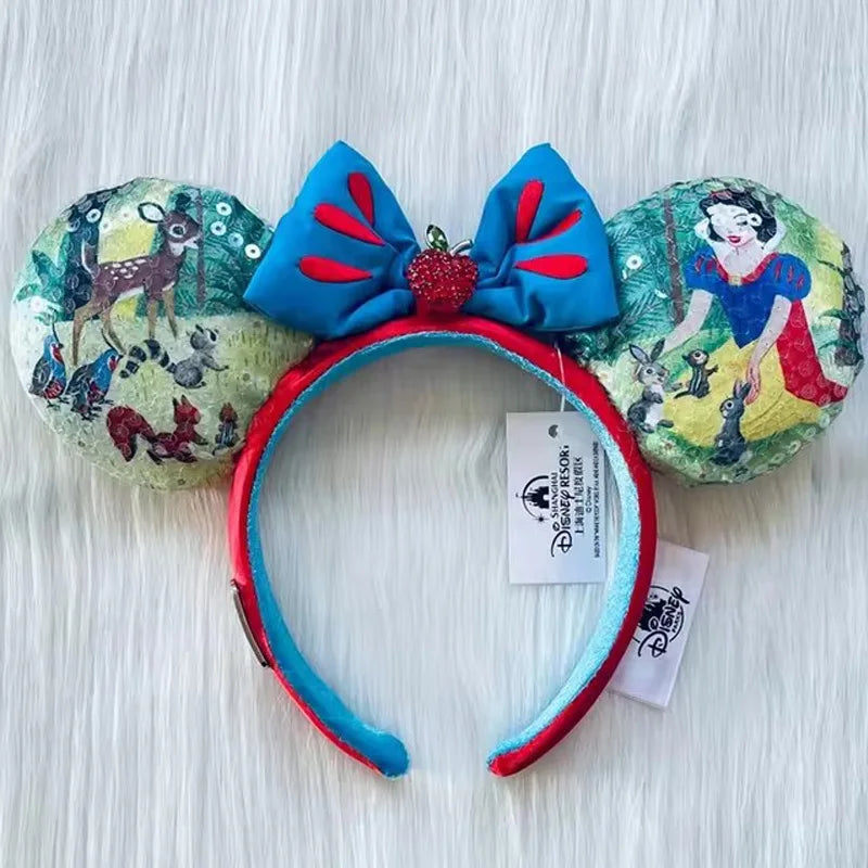 Disney Minnie Mouse Ears Headband – Plush Bow for Adults & Kids