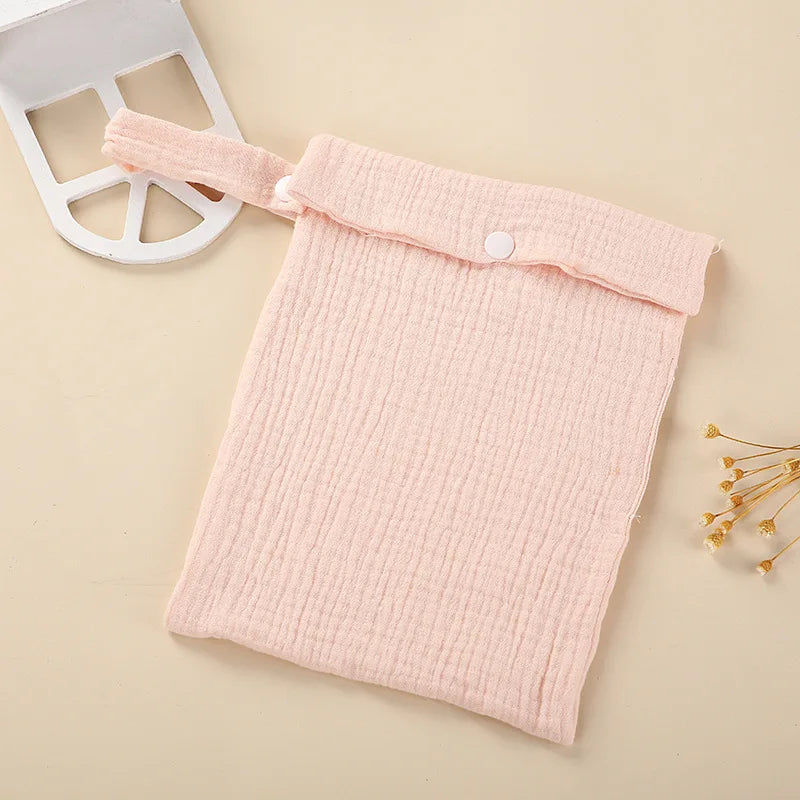 Organic Cotton Diaper Pouch – Double Layer Muslin Wet Bag