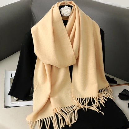 Cashmere-Feel Winter Scarf – Women's Long Warm Pashmina Shawl & Wrap