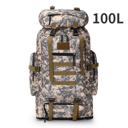 Large Tactical Hiking Backpack – 80L/100L Military Molle Bag for Camping & Travel