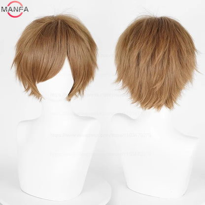 Short Straight Anime Cosplay Wig 30cm Multi-Color Unisex