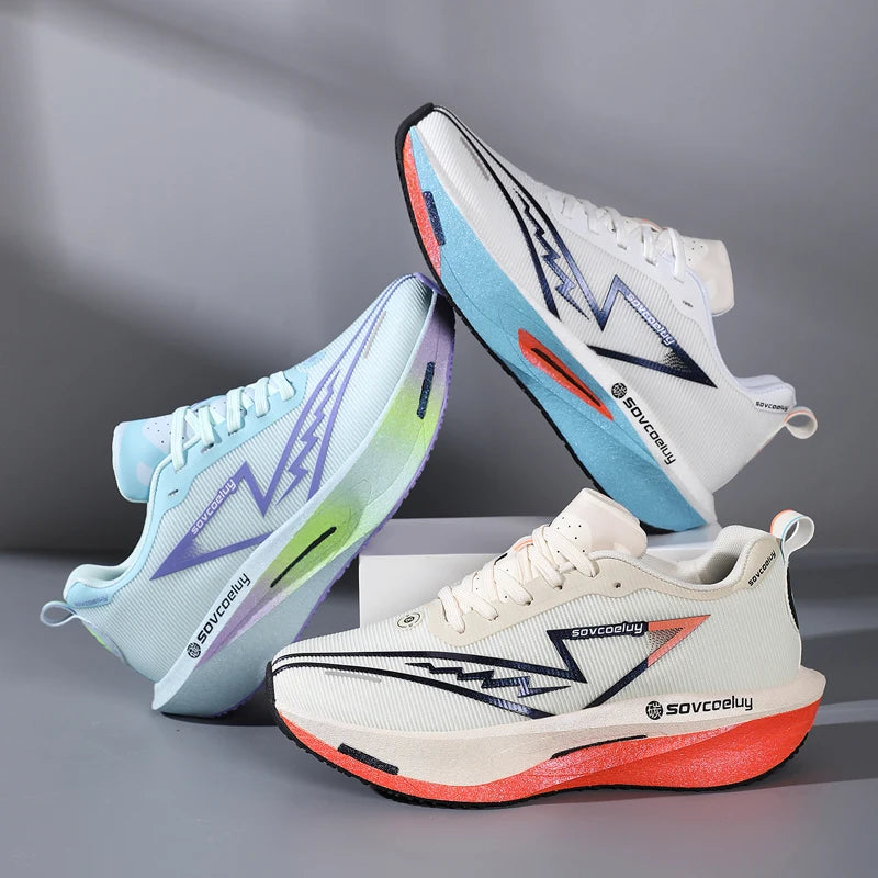 Carbon Plate Running Shoes - Non-Slip Shock-Absorbing Sports Sneakers