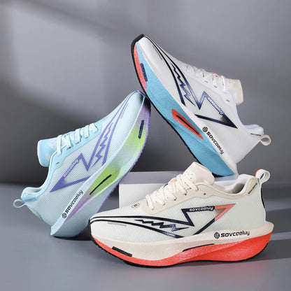 Carbon Plate Running Shoes - Non-Slip Shock-Absorbing Sports Sneakers