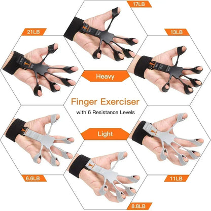 Silicone Finger Grip Strengthener – Guitar & Gym Hand Trainer