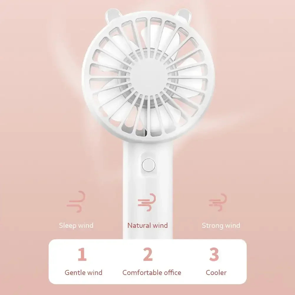 Handheld Mini Fan – USB Rechargeable Portable Cooling Fan
