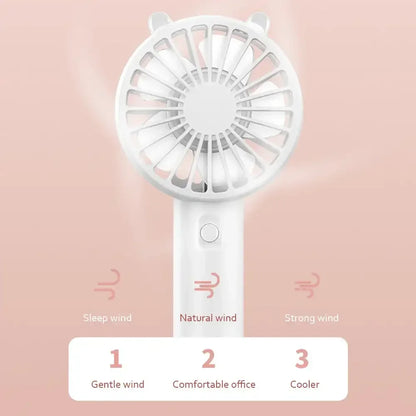 Handheld Mini Fan – USB Rechargeable Portable Cooling Fan