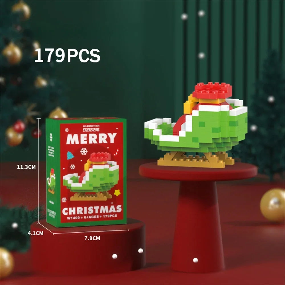 Christmas Mini Building Blocks Toy Set – Festive Holiday Gift