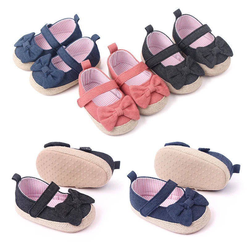 Baby Girl Mary Jane Shoes – Soft Sole Bowknot Sandal