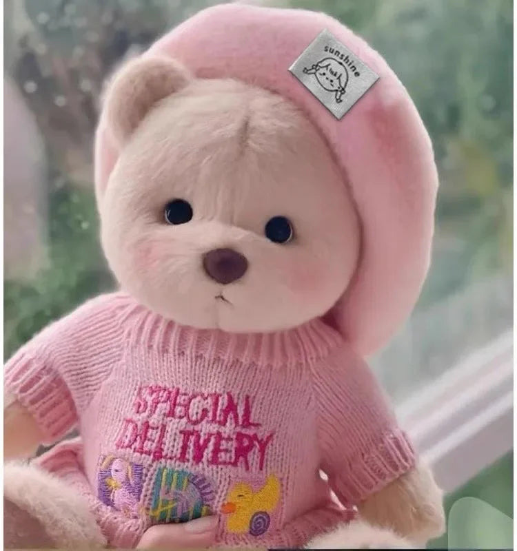Dress-Up Teddy Bear Plush Toy with Changeable Outfits – Cute Stuffed Animal Doll