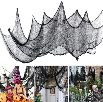 Halloween Creepy Gauze Cloth Door Curtain Decoration 72x30in