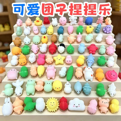 Mochi Squishy Kawaii Animal Toys – Stress Relief Squeeze Pack