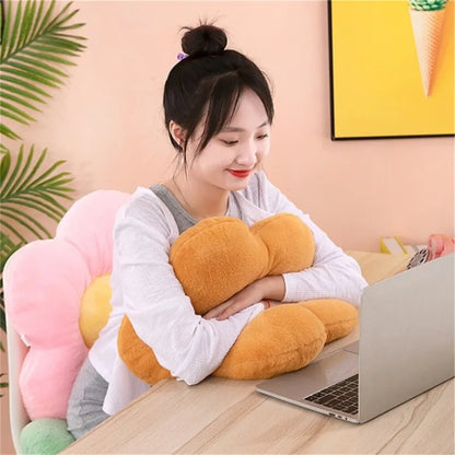 Flower Shaped Plush Cushion – Cute Stuffed Pillow for Bedroom Decor