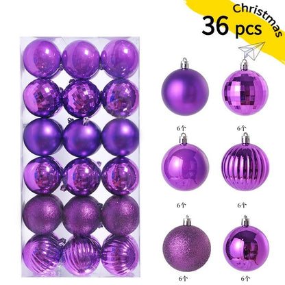 Christmas Ball Ornaments Set 24-36 Pcs – Tree Hanging Decorations